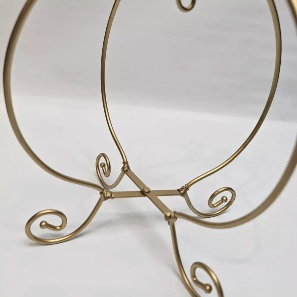 Pier 1 Imports - Christmas Ornament‎ Display Holder - Foldable Gold Tone